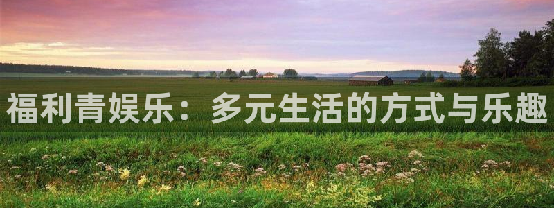 庄闲和游戏官网：福利青娱乐：多元生活的方式与乐趣